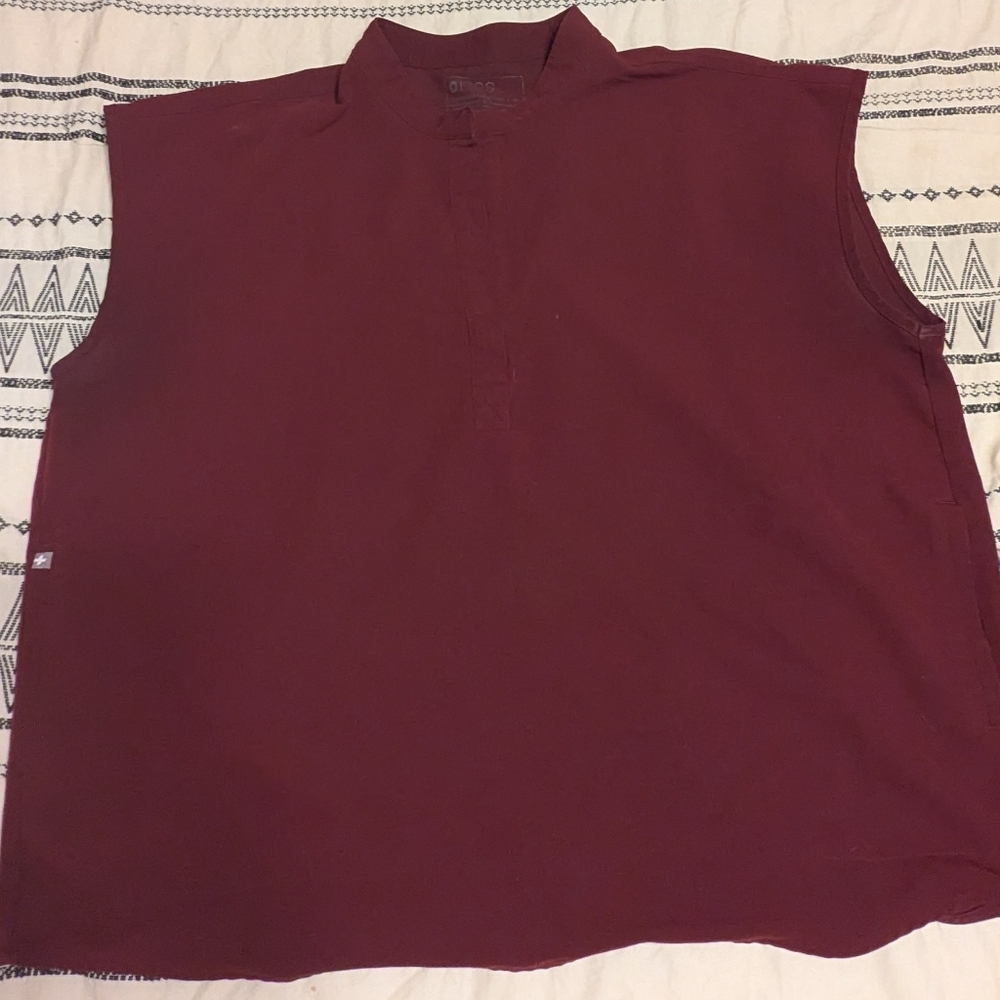 Figs Scrub Top Burgundy Rafaela Oversized Top